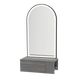 Glo Wall Mount Styling Station with Concealed Appliance Holder and Black Arch Paloma Mirror - Kaemark
