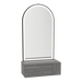 Glo Wall Mount Styling Station with Concealed Appliance Holder and Black Arch Paloma Mirror - Kaemark