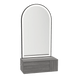 Glo Wall Mount Styling Station with Concealed Appliance Holder and Black Arch Paloma Mirror - Kaemark