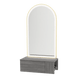 Glo Wall Mount Styling Station with Concealed Appliance Holder and Gold Arch Paloma Mirror - Kaemark