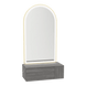 Glo Wall Mount Styling Station with Concealed Appliance Holder and Gold Arch Paloma Mirror - Kaemark