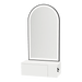Glo Wall Mount Styling Station with Concealed Appliance Holder and Black Arch Paloma Mirror - Kaemark