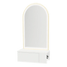 Glo Wall Mount Styling Station with Concealed Appliance Holder and Gold Arch Paloma Mirror - Kaemark