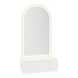 Glo Wall Mount Styling Station with Concealed Appliance Holder and Gold Arch Paloma Mirror - Kaemark