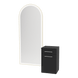 Glo Wall Mount Styling Station with Tilt-out Appliance Holder and Gold Full-Length Arch Paloma Mirror - Kaemark