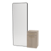 Glo Wall Mount Styling Station with Tilt-out Appliance Holder and Black Full-Length Rectangle Westin Mirror - Kaemark