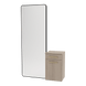 Glo Wall Mount Styling Station with Tilt-out Appliance Holder and Black Full-Length Rectangle Westin Mirror - Kaemark