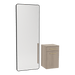 Glo Wall Mount Styling Station with Tilt-out Appliance Holder and Black Full-Length Rectangle Westin Mirror - Kaemark