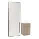 Glo Wall Mount Styling Station with Tilt-out Appliance Holder and Black Full-Length Rectangle Westin Mirror - Kaemark