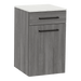 Glo Wall Mount Styling Station with Tilt-out Appliance Holder and Solid Surface Countertop (Cabinet Only) - Kaemark