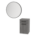 Glo Laminate Wall Mount Styling Station with Tilt-Out Appliance Holder and Westin Round Mirror - Kaemark