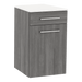 Glo Wall Mount Styling Station with Tilt-out Appliance Holder and Solid Surface Countertop (Cabinet Only) - Kaemark