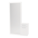 Glo Wall Mount Styling Station with Tilt-out Appliance Holder, Solid Surface Countertop, and Silver Full-Length Rectangle Glo Mirror - Kaemark