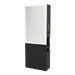 Glo Single Operator Styling Station with Pull-out Appliance Holder and Silver Rectangle Glo Mirror - Kaemark