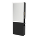Glo Single Operator Styling Station with Pull-out Appliance Holder and Silver Rectangle Glo Mirror - Kaemark