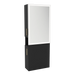 Glo Single Operator Styling Station with Pull-out Appliance Holder and Silver Rectangle Glo Mirror - Kaemark