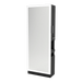Glo Single Operator Styling Station with Pull-out Appliance Holder, Silver Rectangle Glo Mirror - Kaemark