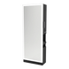 Glo Single Operator Styling Station with Pull-out Appliance Holder, Silver Rectangle Glo Mirror - Kaemark