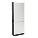 Glo Single Operator Styling Station with Pull-out Appliance Holder, Solid Surface Shelf, and Full-Length Rectangle Glo Mirror - Kaemark