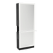 Glo Single Operator Styling Station with Pull-out Appliance Holder, Solid Surface Shelf, and Full-Length Rectangle Glo Mirror - Kaemark