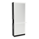 Glo Single Operator Styling Station with Pull-out Appliance Holder, Solid Surface Shelf, and Full-Length Rectangle Glo Mirror - Kaemark