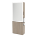 Glo Single Operator Styling Station with Pull-out Appliance Holder and Silver Rectangle Glo Mirror - Kaemark