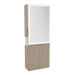 Glo Single Operator Styling Station with Pull-out Appliance Holder and Silver Rectangle Glo Mirror - Kaemark