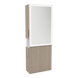 Glo Single Operator Styling Station with Pull-out Appliance Holder and Silver Rectangle Glo Mirror - Kaemark