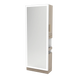 Glo Single Operator Styling Station with Pull-out Appliance Holder, Silver Rectangle Glo Mirror - Kaemark