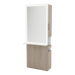 Glo Single Operator Styling Station with Pull-out Appliance Holder, Solid Surface Shelf, and Silver Rectangle Glo Mirror - Kaemark