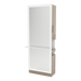 Glo Single Operator Styling Station with Pull-out Appliance Holder, Solid Surface Shelf, and Full-Length Rectangle Glo Mirror - Kaemark