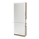 Glo Single Operator Styling Station with Pull-out Appliance Holder, Solid Surface Shelf, and Full-Length Rectangle Glo Mirror - Kaemark