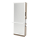Glo Single Operator Styling Station with Pull-out Appliance Holder, Solid Surface Shelf, and Full-Length Rectangle Glo Mirror - Kaemark