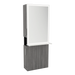 Glo Single Operator Styling Station with Pull-out Appliance Holder, Solid Surface Shelf, and Silver Rectangle Glo Mirror - Kaemark