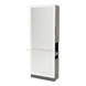 Glo Single Operator Styling Station with Pull-out Appliance Holder, Solid Surface Shelf, and Full-Length Rectangle Glo Mirror - Kaemark