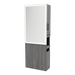 Glo Single Operator Styling Station with Pull-out Appliance Holder and Silver Rectangle Glo Mirror - Kaemark