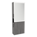 Glo Single Operator Styling Station with Pull-out Appliance Holder and Silver Rectangle Glo Mirror - Kaemark