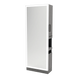 Glo Single Operator Styling Station with Pull-out Appliance Holder, Silver Rectangle Glo Mirror - Kaemark