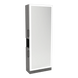 Glo Single Operator Styling Station with Pull-out Appliance Holder, Silver Rectangle Glo Mirror - Kaemark