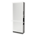 Glo Single Operator Styling Station with Pull-out Appliance Holder, Solid Surface Shelf, and Full-Length Rectangle Glo Mirror - Kaemark