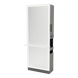 Glo Single Operator Styling Station with Pull-out Appliance Holder, Solid Surface Shelf, and Full-Length Rectangle Glo Mirror - Kaemark