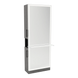 Glo Single Operator Styling Station with Pull-out Appliance Holder, Solid Surface Shelf, and Full-Length Rectangle Glo Mirror - Kaemark