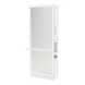 Glo Single Operator Styling Station with Pull-out Appliance Holder, Solid Surface Shelf, and Full-Length Rectangle Glo Mirror - Kaemark
