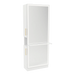 Glo Single Operator Styling Station with Pull-out Appliance Holder, Solid Surface Shelf, and Full-Length Rectangle Glo Mirror - Kaemark