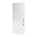 Glo Single Operator Styling Station with Pull-out Appliance Holder and Silver Rectangle Glo Mirror - Kaemark