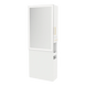 Glo Single Operator Styling Station with Pull-out Appliance Holder and Silver Rectangle Glo Mirror - Kaemark