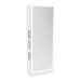 Glo Single Operator Styling Station with Pull-out Appliance Holder, Silver Rectangle Glo Mirror - Kaemark