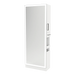 Glo Single Operator Styling Station with Pull-out Appliance Holder, Silver Rectangle Glo Mirror - Kaemark