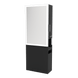 Glo Double Operator Styling Station with Slide-out Appliance Holder and Silver Rectangle Glo Mirror - Kaemark