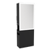 Glo Double Operator Styling Station with Slide-out Appliance Holder and Silver Rectangle Glo Mirror - Kaemark